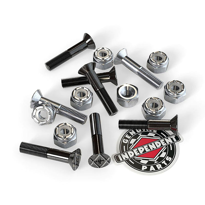 Independent Hardware Sort/ Sølv 7/8 / 1.inch Phillips/ stjerne 8 stk