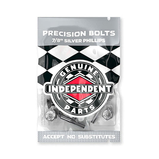 Independent Hardware Sort/ Sølv 7/8 / 1.inch Phillips/ stjerne 8 stk