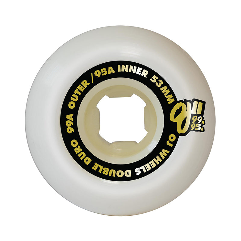 OJ Double Duro White Hardline 53mm 99a/95a wheels