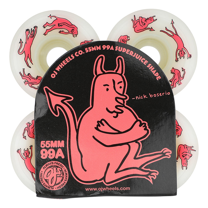 OJ Pro Nick Boserio Little Devils Original White 55mm 99a wheels