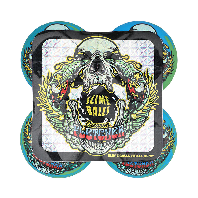 Slime Balls Pro Greyson Fletcher Guest Chubbies Green Blue Swirl 54mm 99a wheels