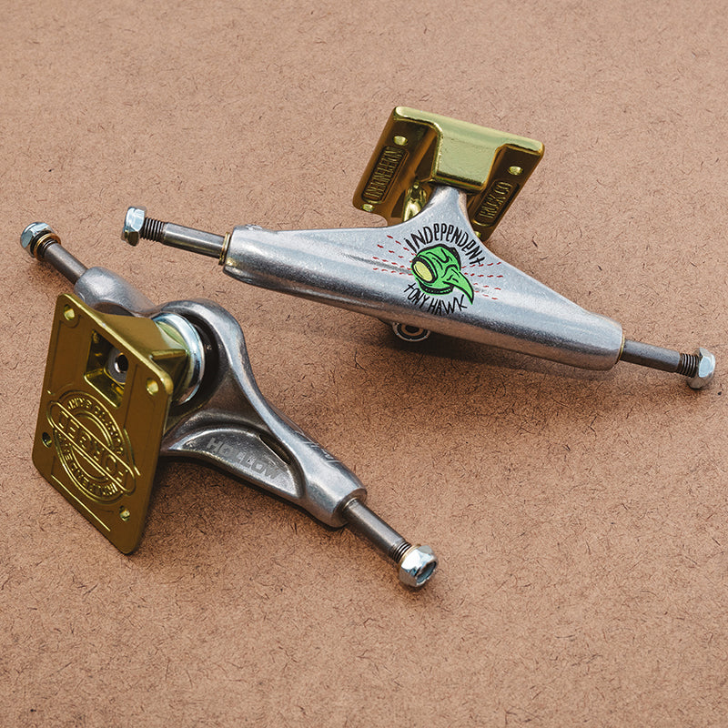 Independent Pro Tony Hawk Transmission Silver Green Forged Hollow 139/ 149 truck