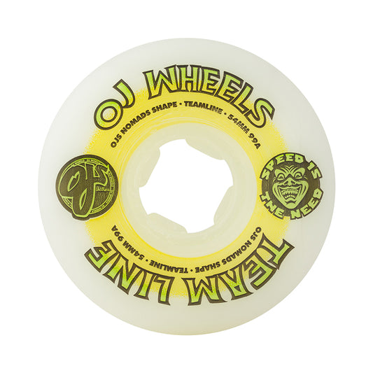 OJ Team Line Original White/ Yellow/ Green Hardline 54mm 99a wheels