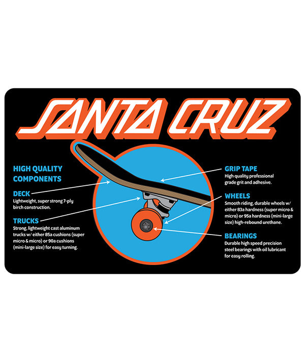 Santa Cruz Complete Classic Dot Blue 8.5in (Age 14-16+)
