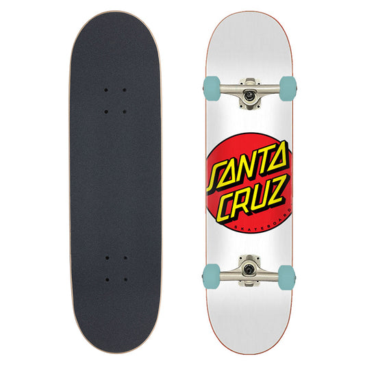 Santa Cruz Complete Classic Dot White 8.0in (Age 10-14)