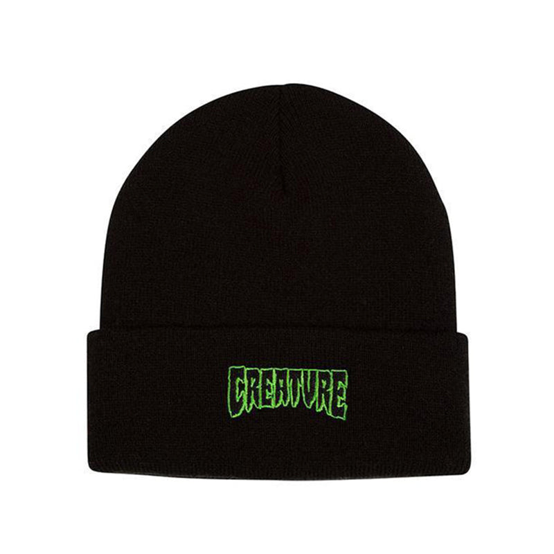 Creature Logo Outline Black Beanie