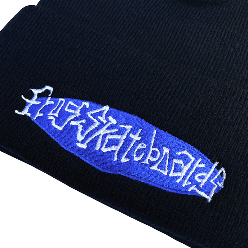 Frog Oval Logo Black Beanie