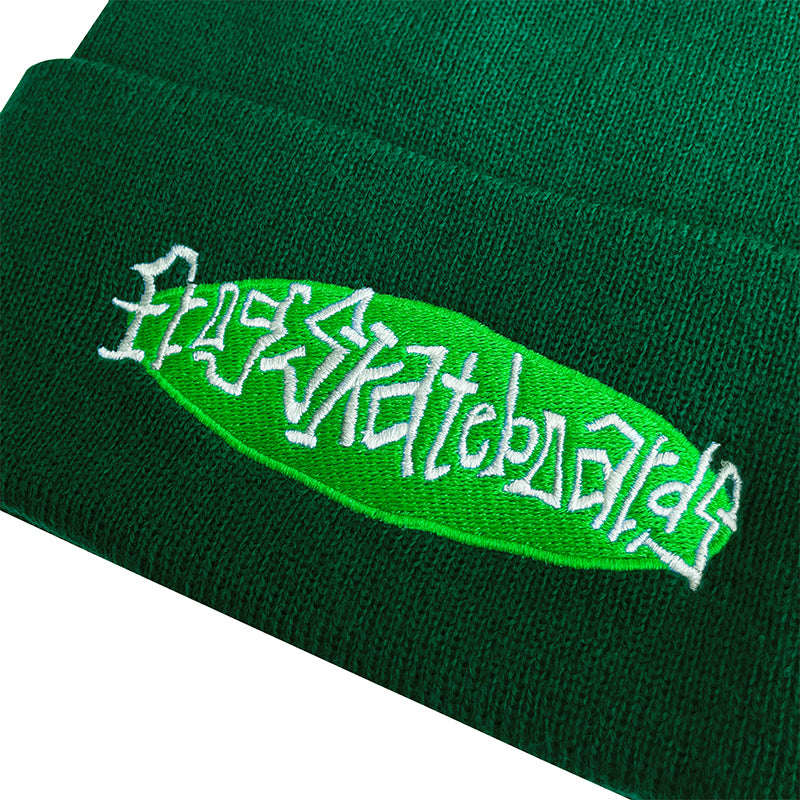 Frog Oval Logo Green Beanie