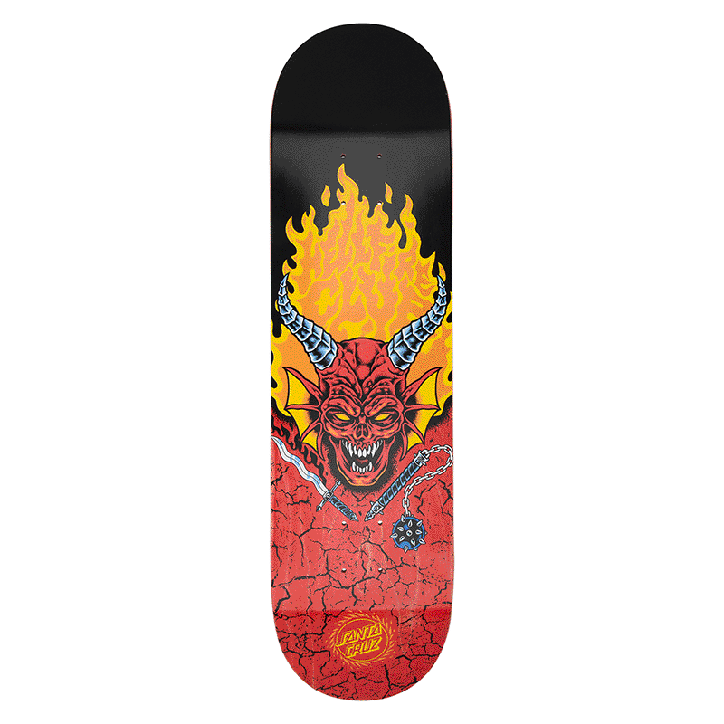 Santa Cruz X Stranger Things glow in the dark Hellfire Club 8.25in deck
