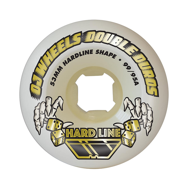 OJ Double Duro White Hardline 53mm 99a/95a wheels