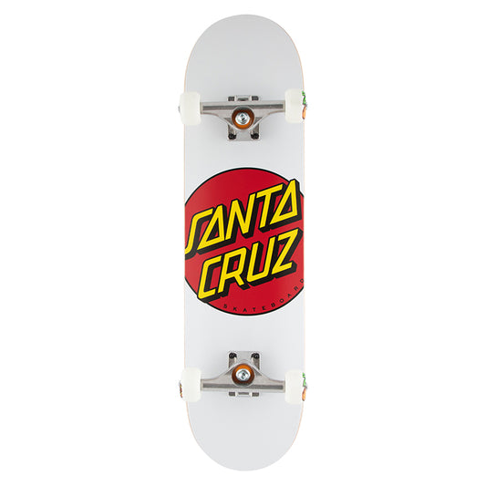 Santa Cruz Complete Classic Dot White 8.0in (Age 10-14)