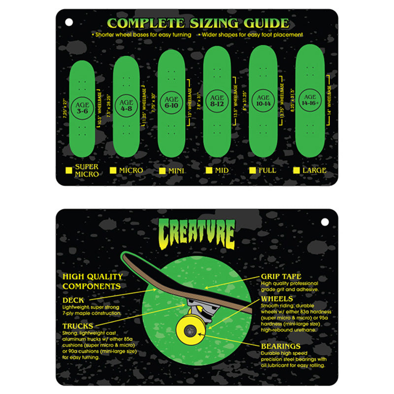 Creature Logo Outline Stumps Large-Size 8.51in (Age 14-16+) Complete deck
