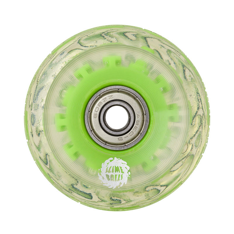 Slime Balls Light Ups w/GREEN LED and bearings OG Slime 60mm 78a wheels