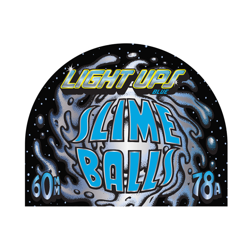 Slime Balls Light Ups w/Blue LED and bearings OG Slime 60mm 78a wheels