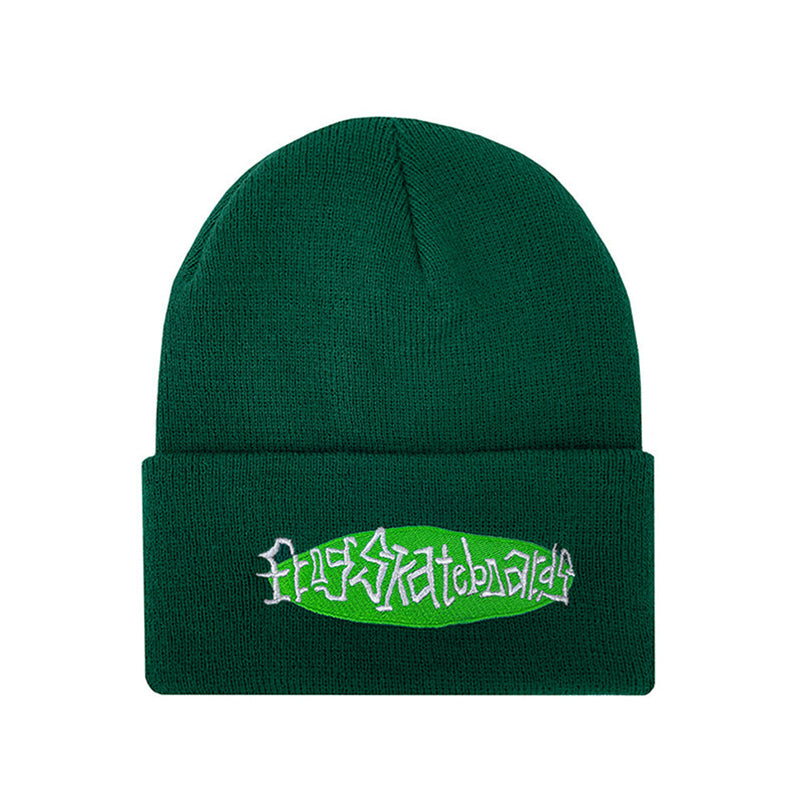 Frog Oval Logo Green Beanie